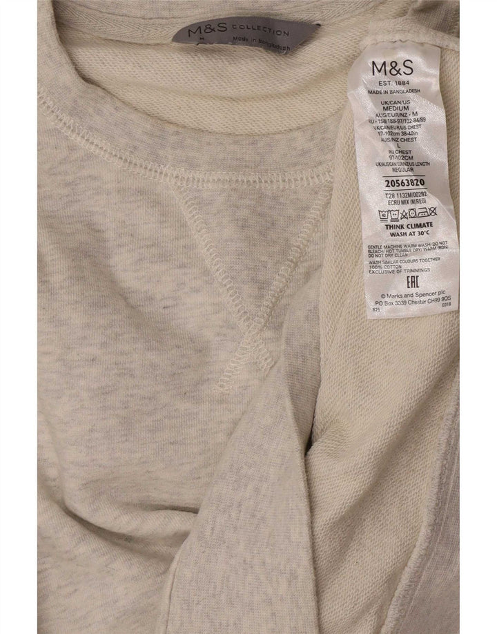 Pulover pentru bărbați Marks & Spencer, bumbac cu pete, bej mediu