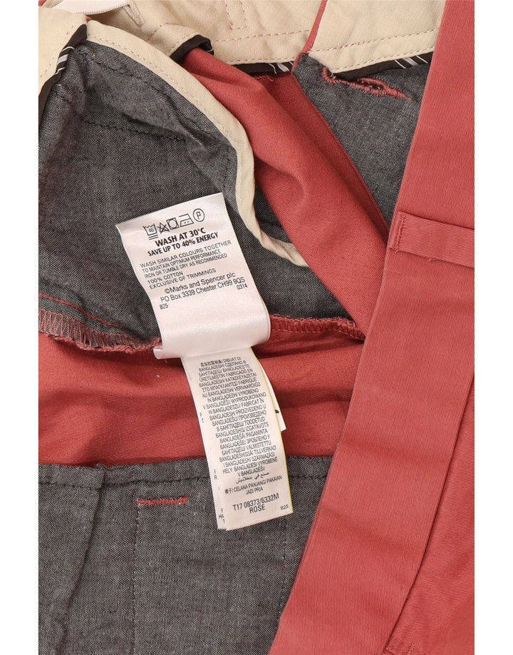 Pantaloni chino obișnuiți pentru bărbați Marks & Spencer L44 L29 bumbac roz