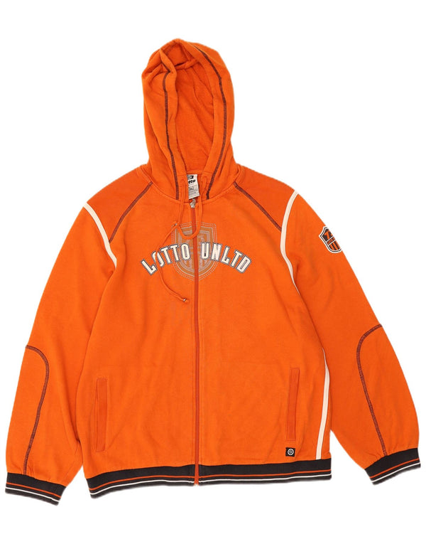 Lotto Boys Pulover cu capota cu fermoar grafic 15-16 ani XL Portocaliu Colorblock