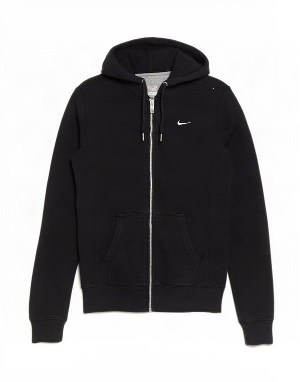 Pulover Nike pentru femei, supradimensionat, cu fermoar, UK 6 XS, bumbac negru