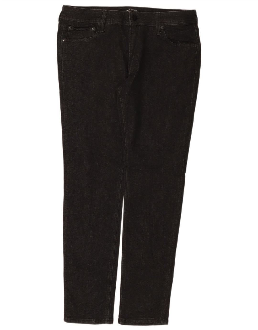 Blugi slim pentru bărbați Jack & Jones W36 L32 bumbac negru