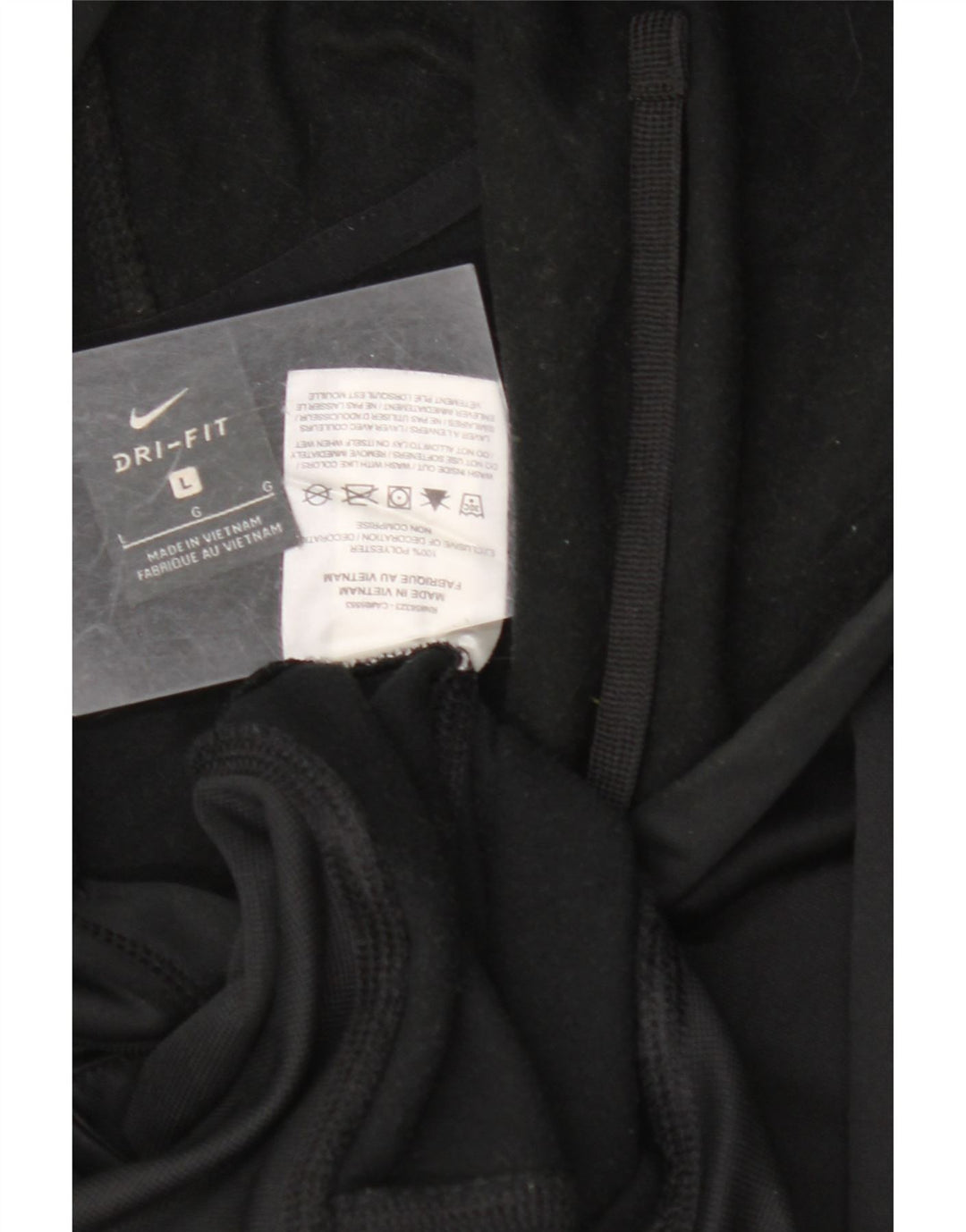 Pulover NIKE Dri Fit Graphic pentru bărbați, poliester mare, negru