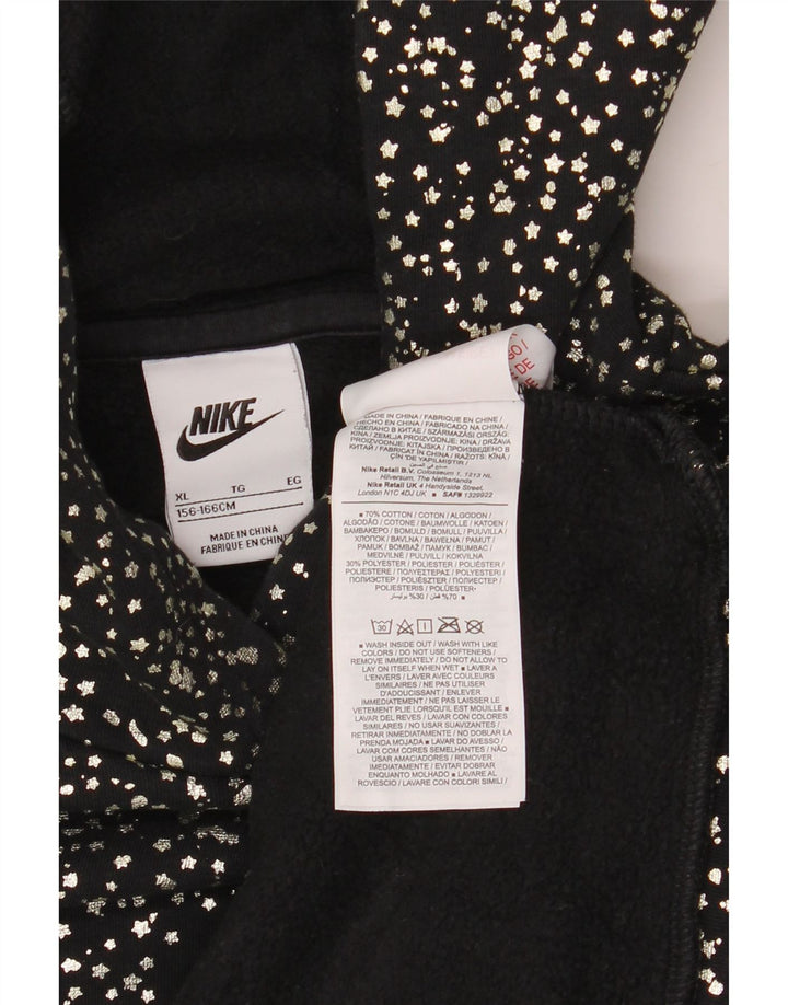 Pulover NIKE pentru fete 13-14 ani XL bumbac cu pete negre