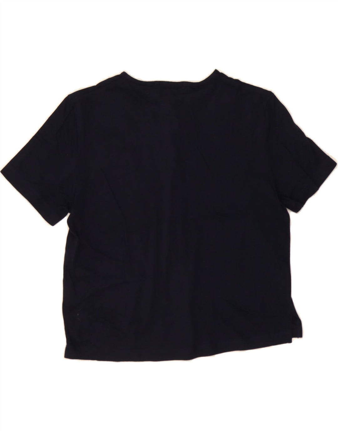 SERGIO TACCHINI Womens Short Sleeve Shirt Blouse UK 12 Medium Navy Blue Vintage Sergio Tacchini and Second-Hand Sergio Tacchini from Messina Hembry 