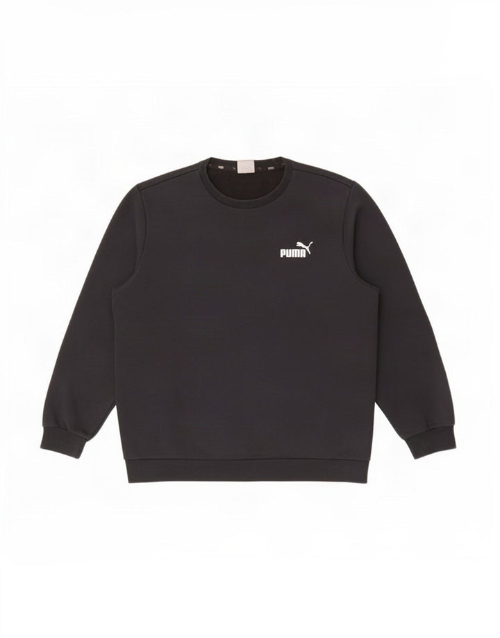 Pulover Puma pentru bărbați, bumbac mare, negru