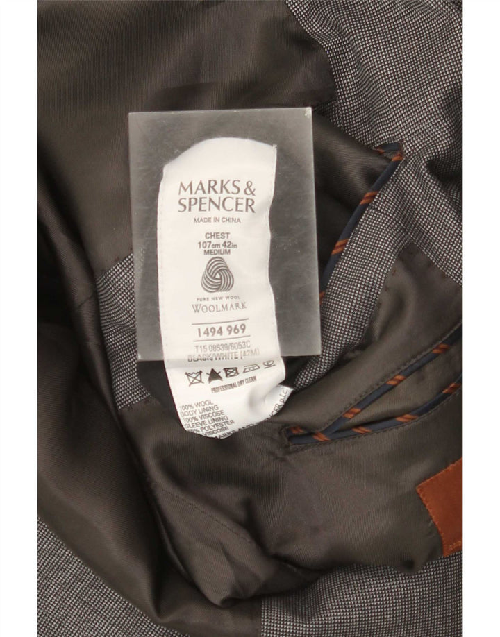 Marks & Spencer jachetă pentru bărbați cu 2 nasturi, UK 42, lână mare, gri