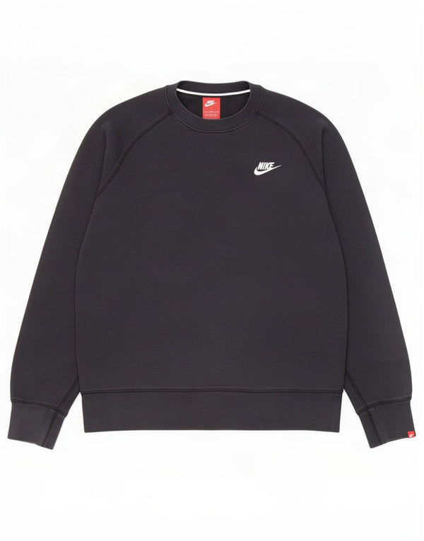 Pulover Nike pentru bărbați, bumbac mediu negru