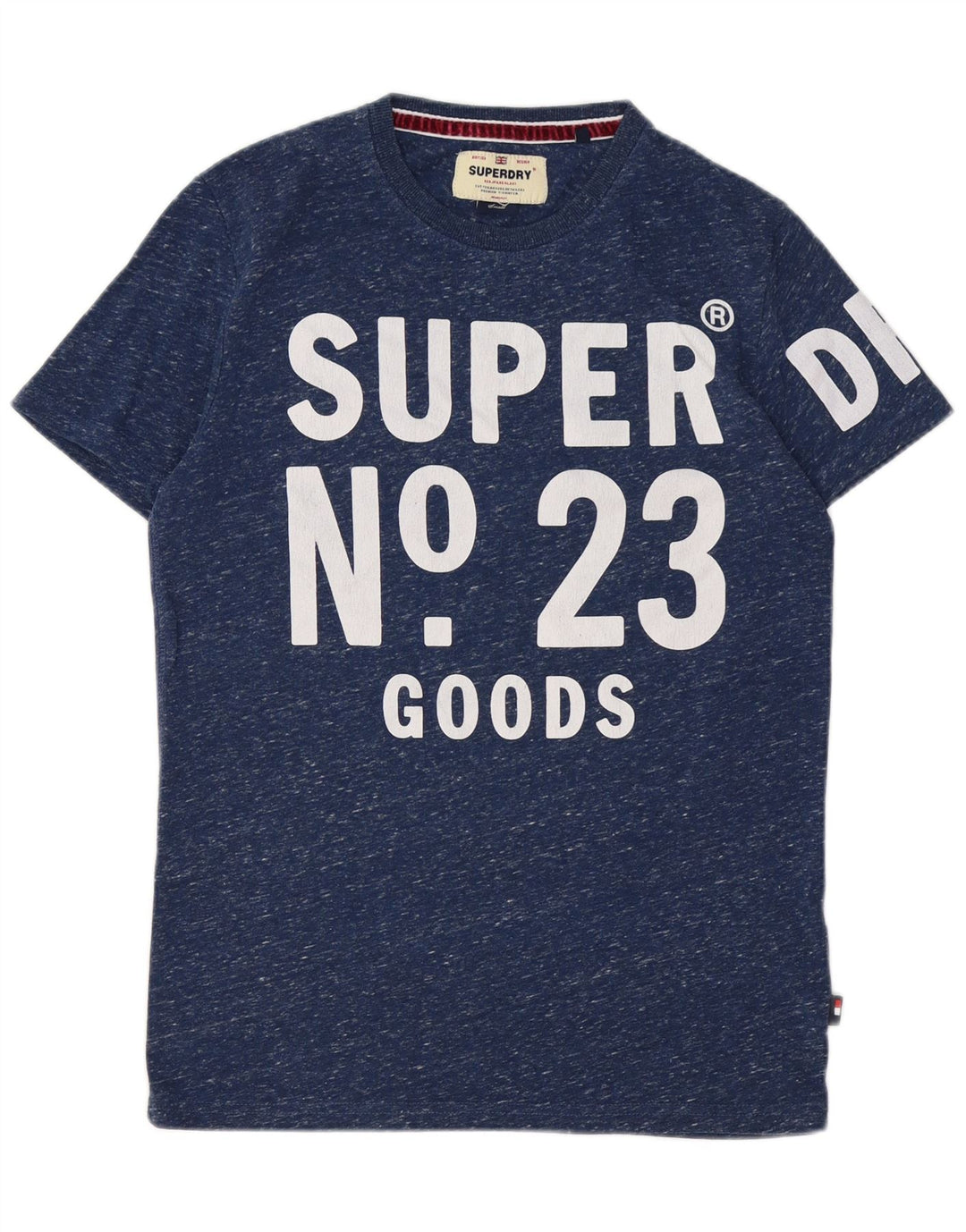 Tricou grafic pentru bărbați SUPERDRY Top mic, albastru marin, bumbac cu pete