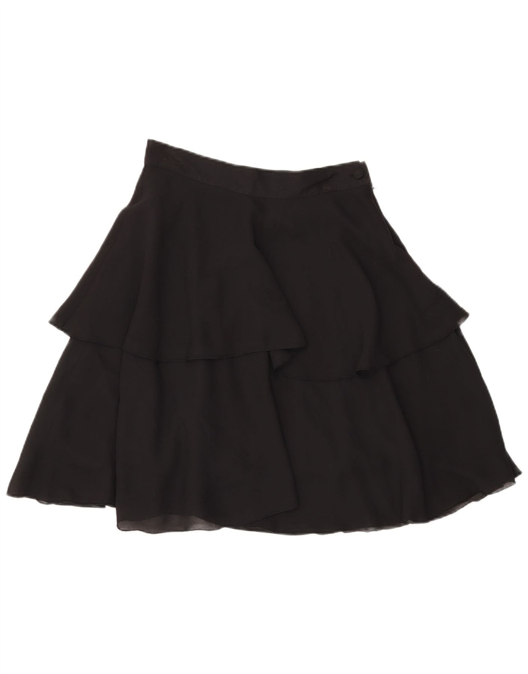 Fusta cu etaje vintage pentru femei W28 Poliester mediu negru