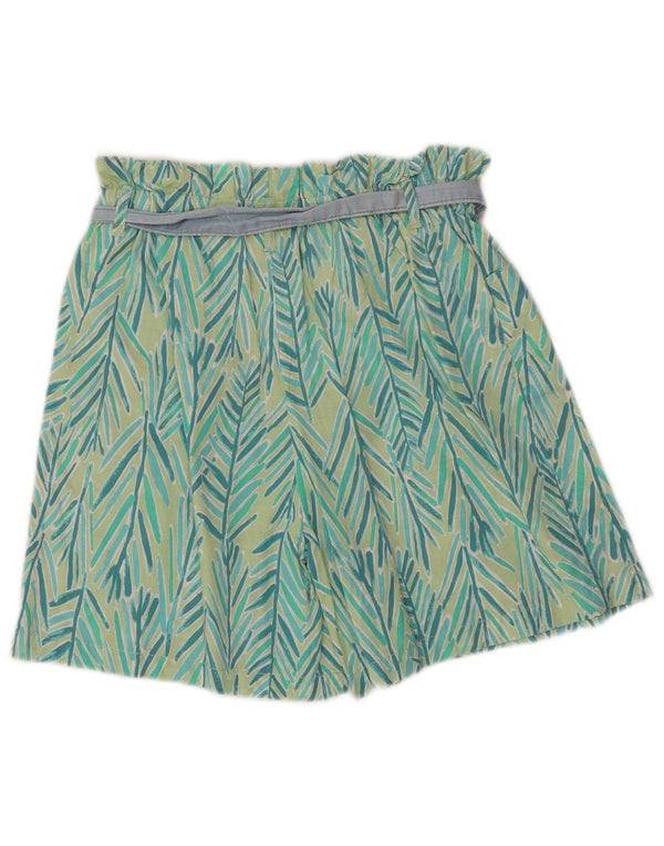Pantaloni scurți casual Benetton fete 11-12 ani 2XL W32 bumbac floral verde