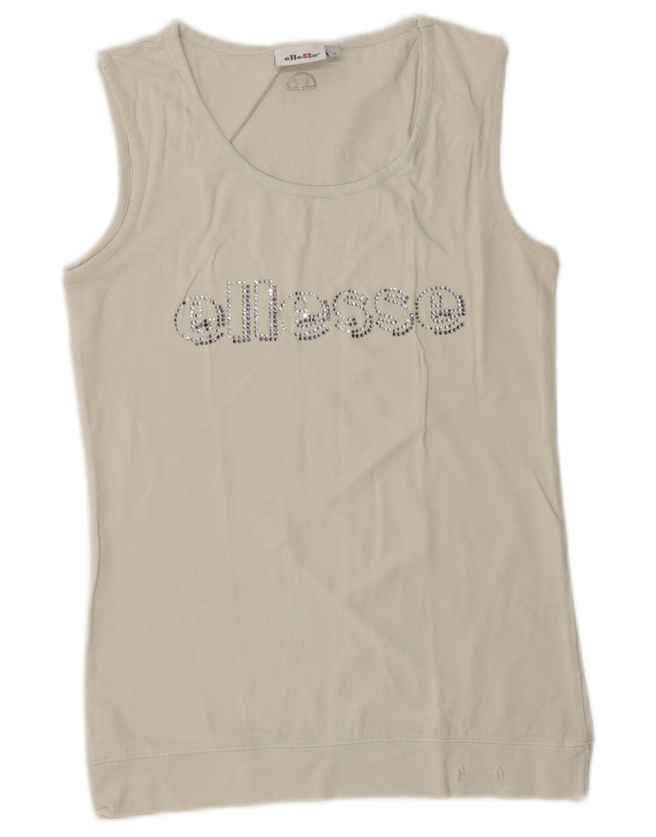 Vestă cu grafică pentru femei Ellesse UK 10 Small White