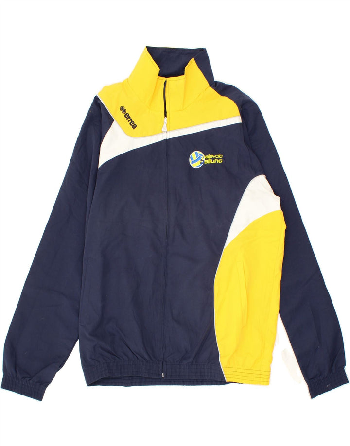 ERREA Mens Tracksuit Top Jacket XL Navy Blue Colourblock Vintage Errea and Second-Hand Errea from Messina Hembry 