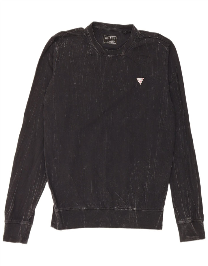 Guess Top pentru bărbați cu mânecă lungă XS bumbac negru