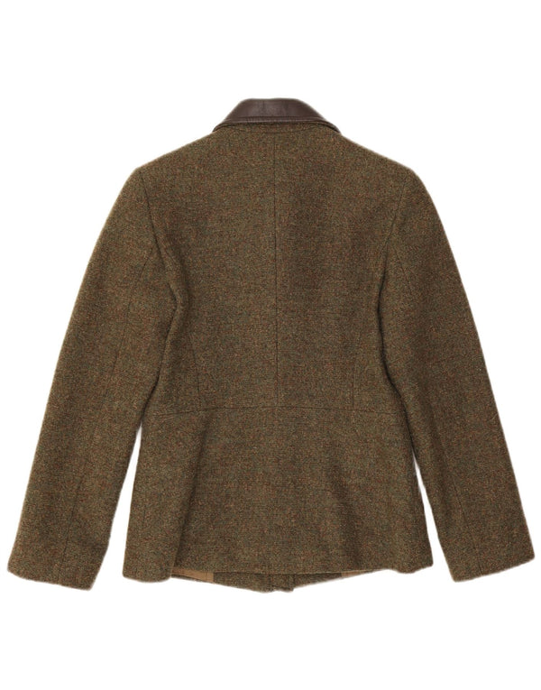 Jachetă pentru femei Max & Co. Blazer cu fermoar complet UK 8 Mic Kaki Lână