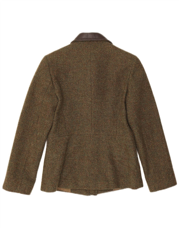Jachetă pentru femei Max & Co. Blazer cu fermoar complet UK 8 Mic Kaki Lână