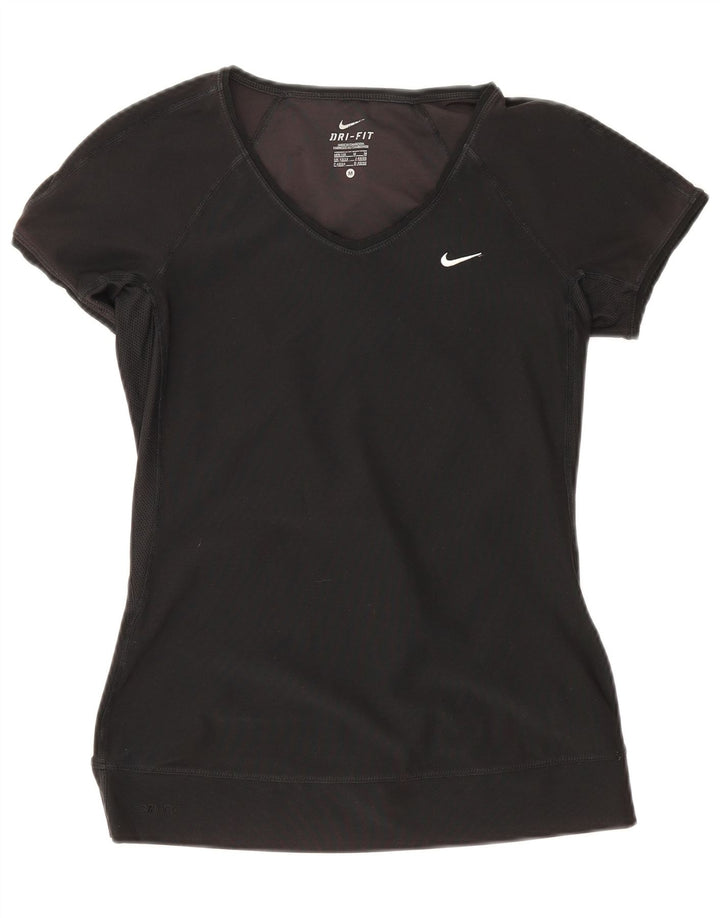 Tricou Nike pentru femei Dri Fit Top Marea Britanie 12/14 Poliester mediu negru