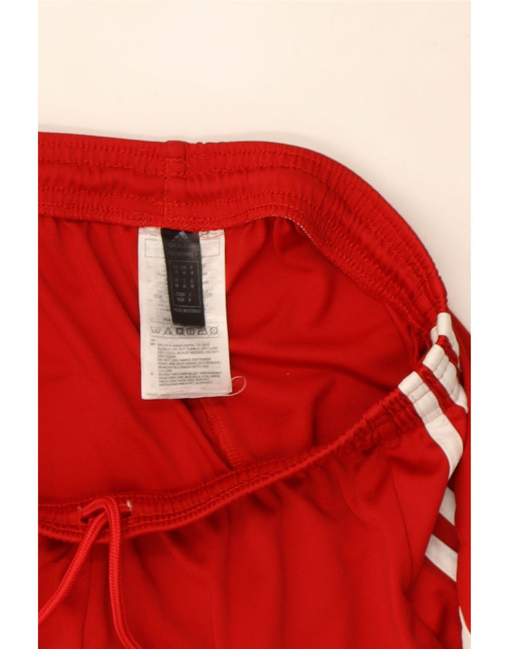 Pantaloni scurți sport pentru bărbați Adidas Climalite, poliester roșu mediu