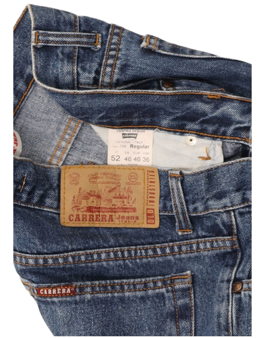 CARRERA Mens 700 Regular Straight Jeans W36 L30  Blue Cotton