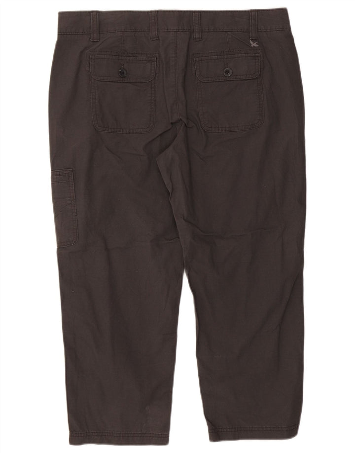 EDDIE BAUER Pantaloni capri drepti pentru femei US 14 XL W36 L23 gri