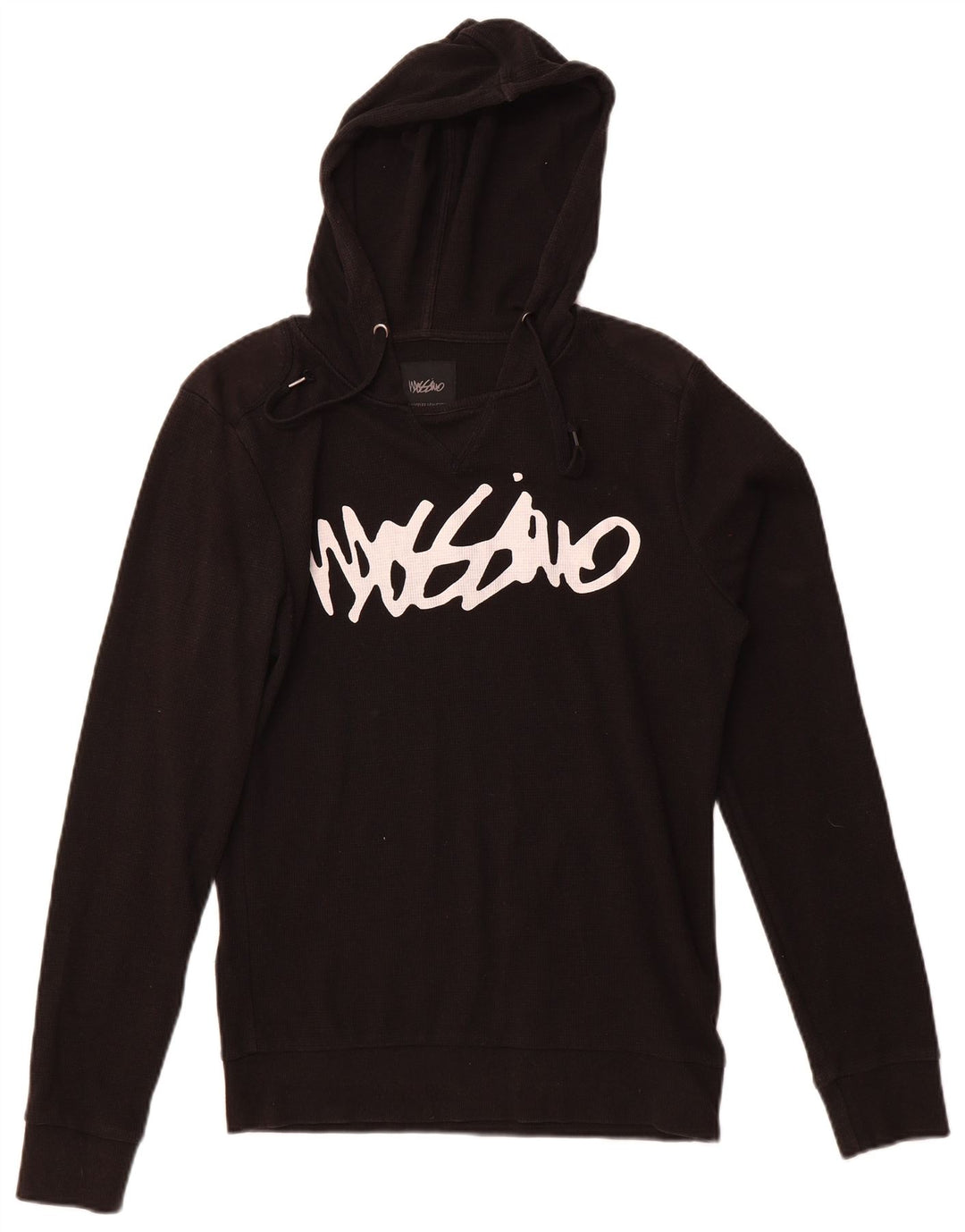 Top grafic cu glugă pentru bărbați Mossimo cu mânecă lungă, negru mediu