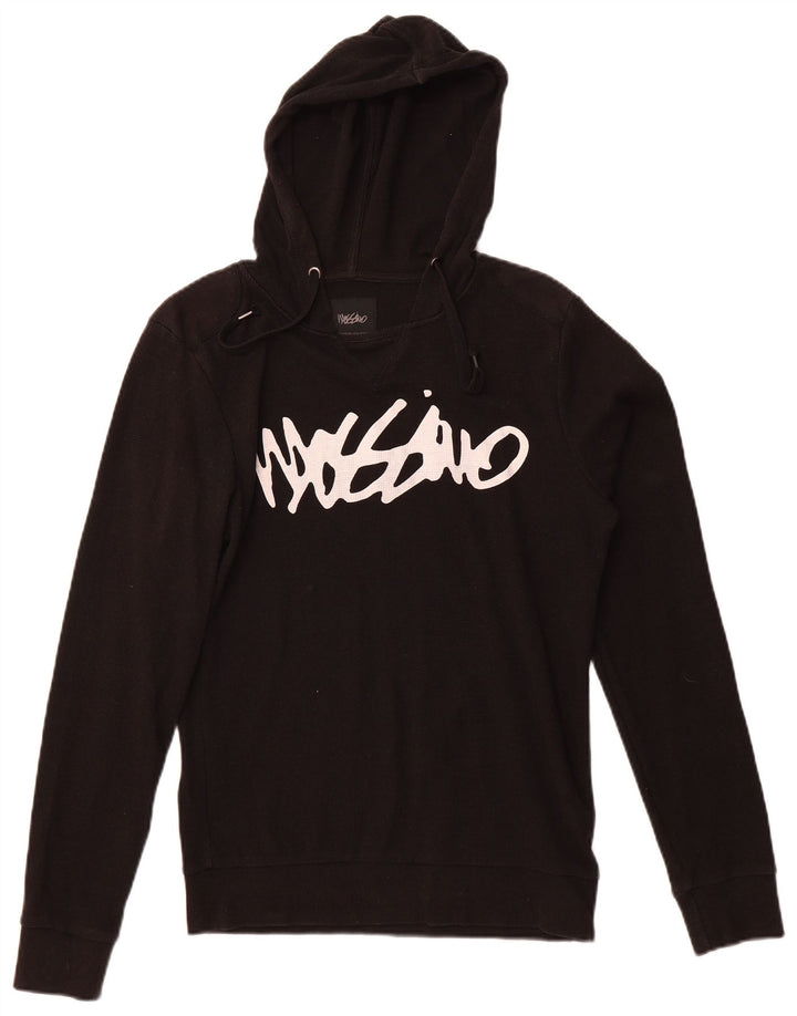 Top grafic cu glugă pentru bărbați Mossimo cu mânecă lungă, negru mediu