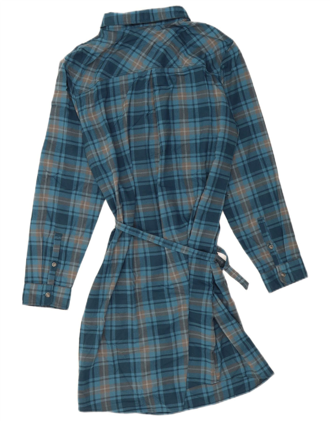 EDDIE BAUER Rochie cămașă pulover pentru femei US 16 2XL Blue Check Poliester