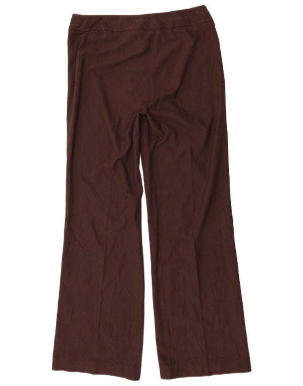 Marks & Spencer Pantaloni casual pentru femei cu picioare largi UK 14 Large W32 L34 Maro