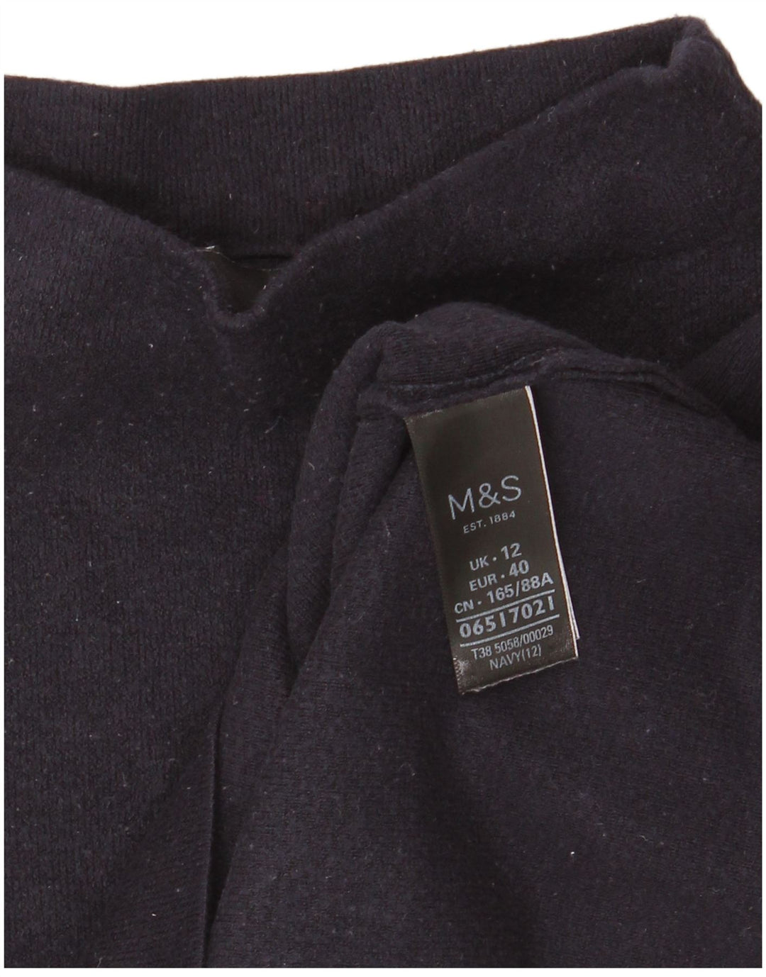 Marks & Spencer Top pentru femei cu mânecă lungă UK 12 Medium Bleumarin Viscoză