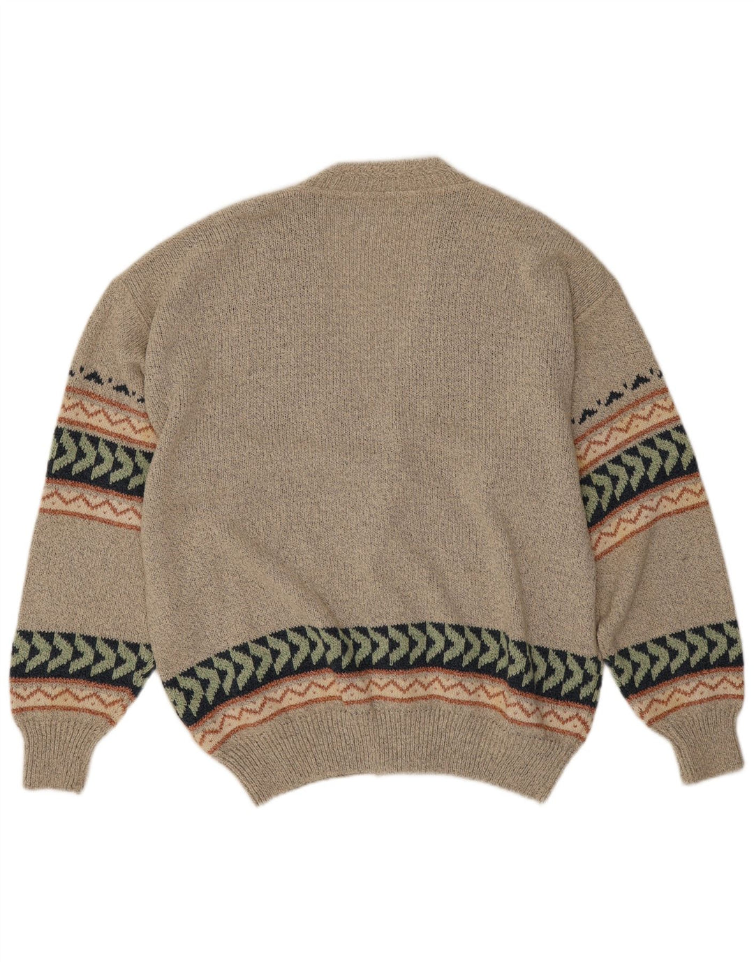 Pulover Cardigan Vintage pentru Barbati IT 50 Medium Gri Geometric
