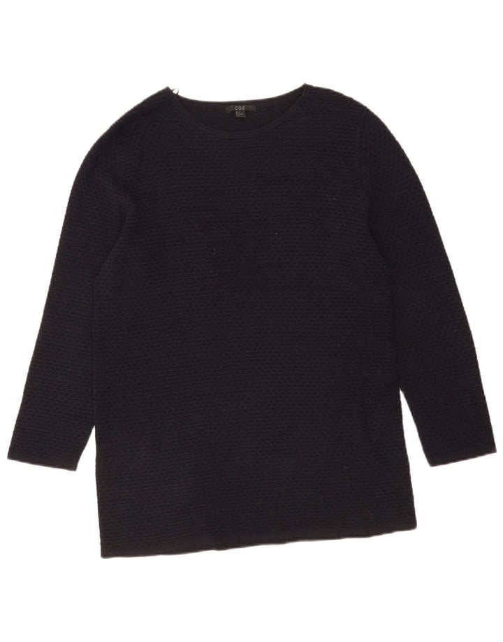 Cos Top pentru femei cu mâneci 3/4 UK 10 mic bumbac negru