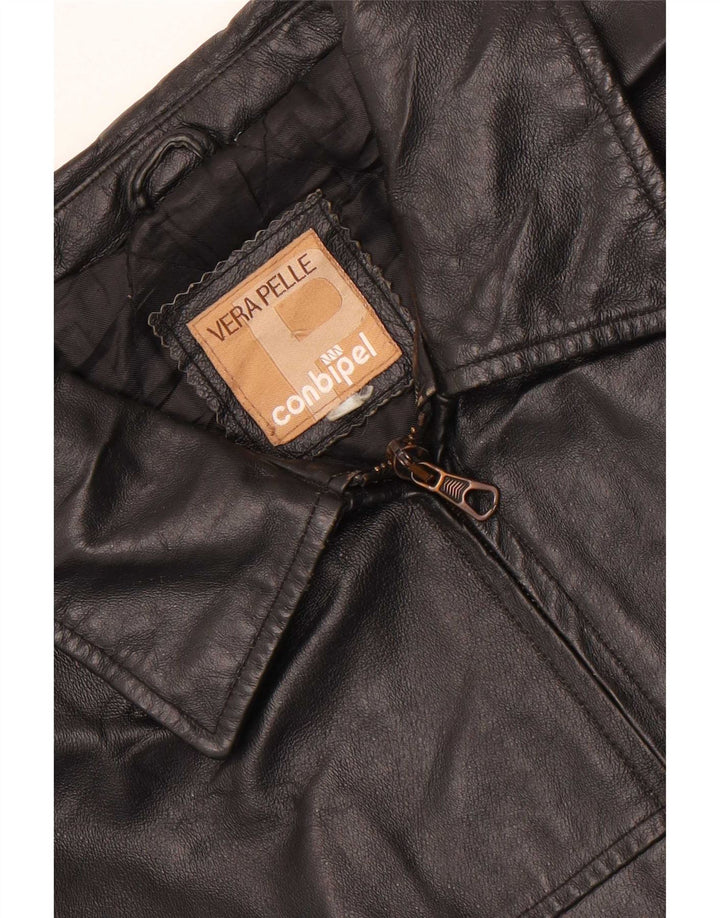Jachetă de piele pentru bărbați Conbipel UK 38 Medium Black Leather