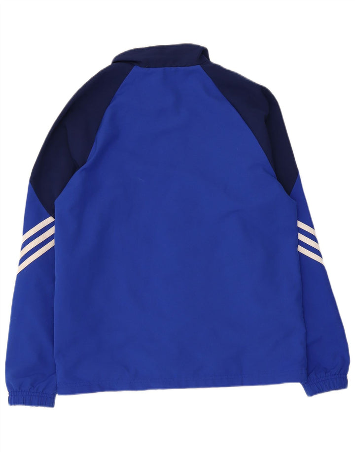 Jachetă de top pentru trening Adidas băieți 15-16 ani XL albastru poliester color bloc