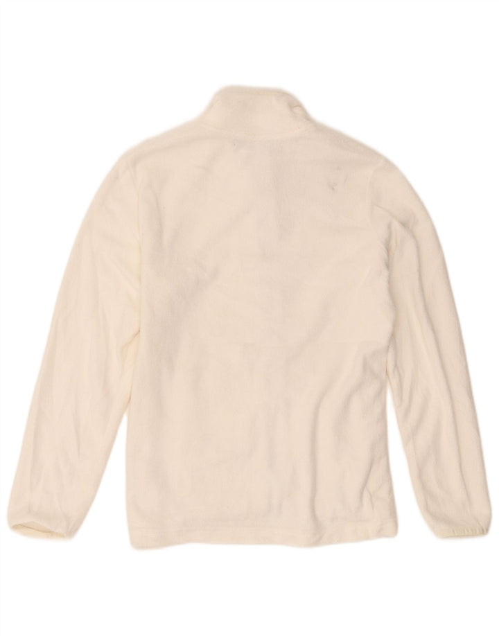 Jachetă fleece pentru femei Marks & Spencer UK 12 Poliester alb mediu mediu