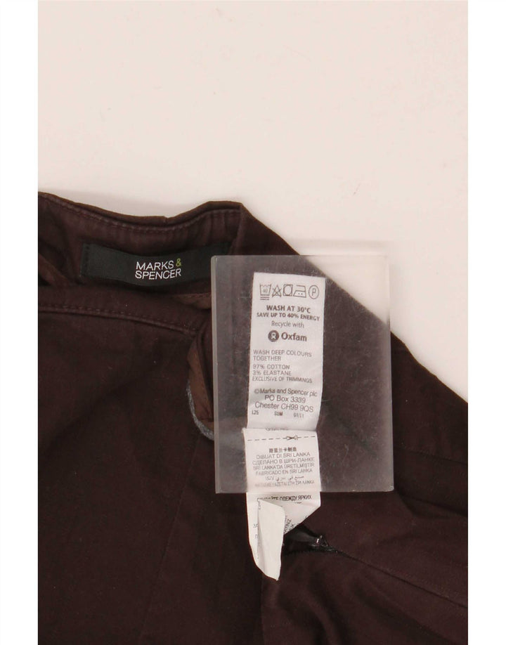 Pantaloni capri drepti pentru femei Marks & Spencer UK 12 Medium W30 L22 Maro
