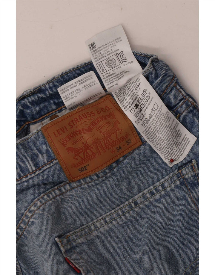 Blugi conici pentru bărbați Levi's 502 W34 L32 Bumbac albastru