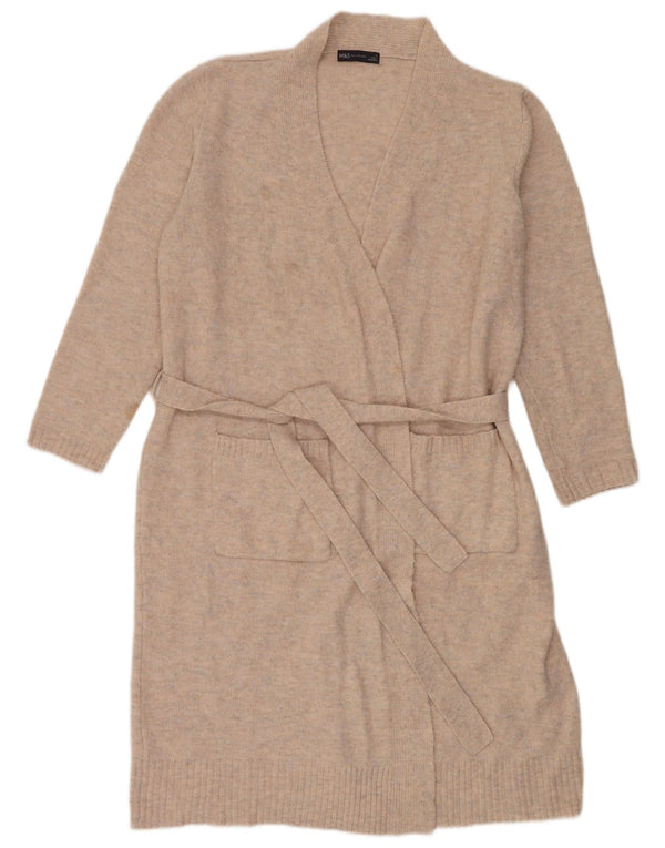 Pulover cardigan cu paragate pentru femei Marks & Spencer UK 14 Bej mediu