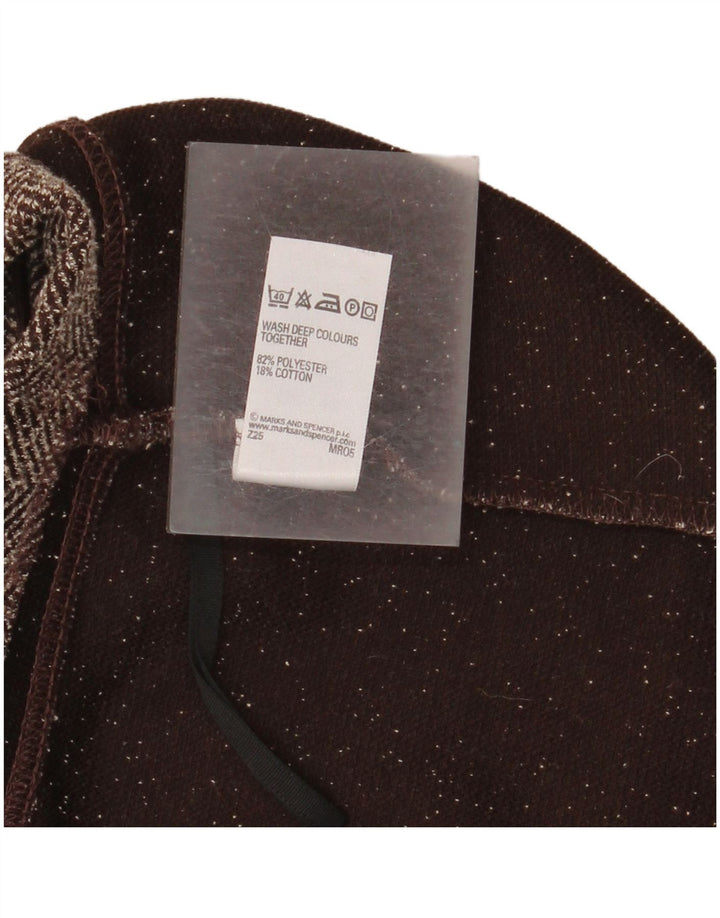 Fusta midi pentru femei Marks & Spencer UK 18 XL W36 Maro Poliester în oase
