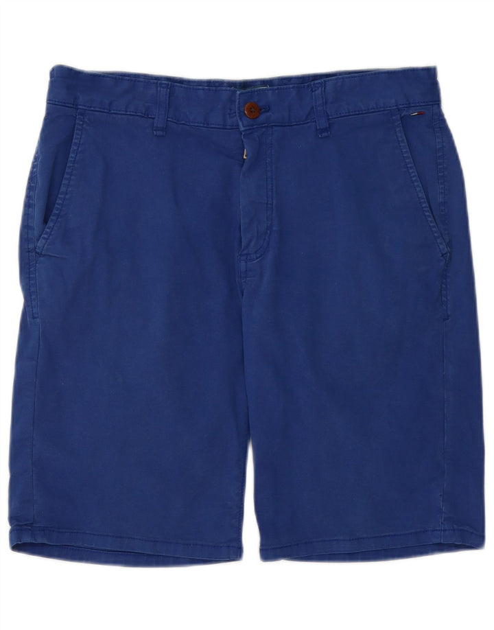 Pantaloni scurți chino Tommy Hilfiger pentru bărbați W31, bumbac albastru mediu
