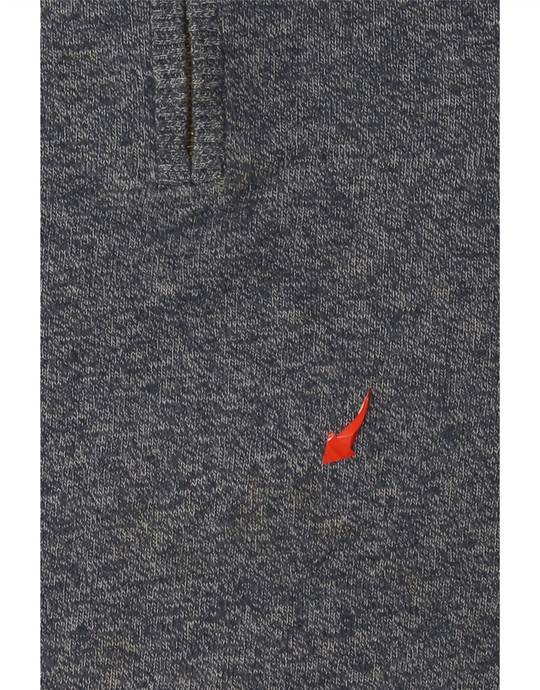 Pulover pentru bărbați Fat Face, cu fermoar, cu gât, din bumbac cu pete albastru mediu, clasic