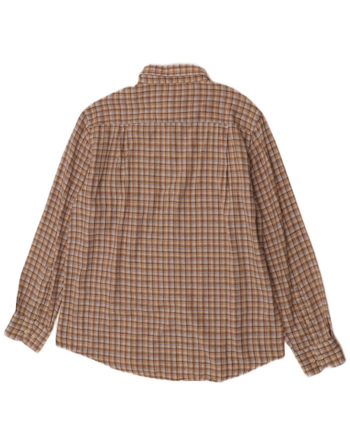 Cămașă de flanel pentru bărbați Charro XL, bej, bumbac cu carouri
