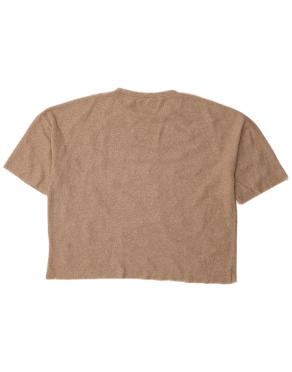 Tricou supradimensionat pentru femei Trafaluc Zara UK 10 Mic Bej