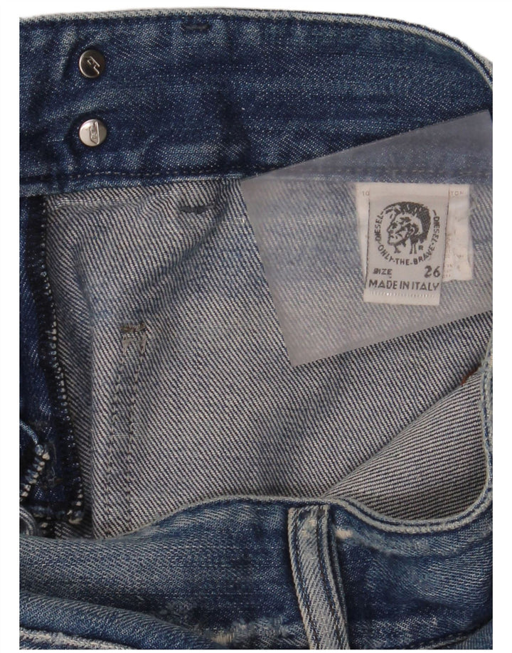 Jeans Bootcut pentru femei Diesel Distressed W26 L32 Bumbac albastru