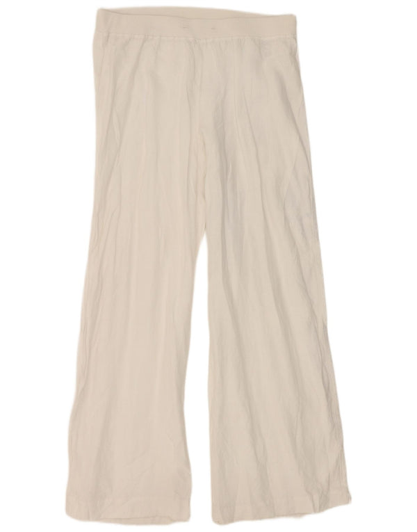 Marks & Spencer Pantaloni casual pentru femei cu talie înaltă UK 14 Large W34 L31 Alb