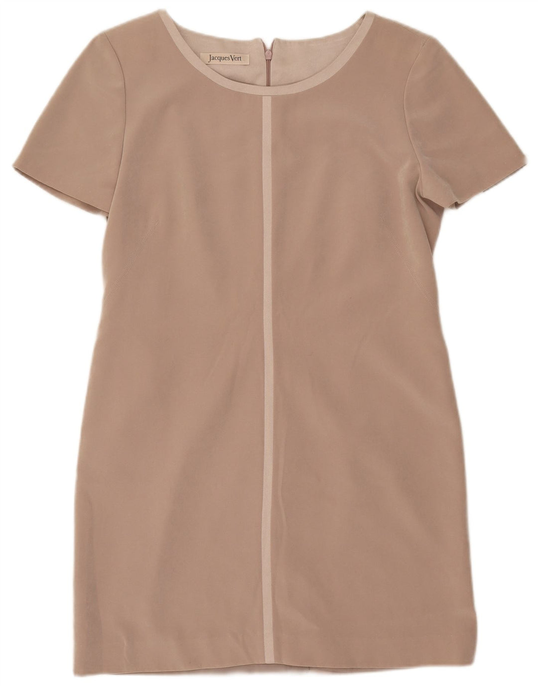 JACQUES VERT Womens Sheath Dress UK 14 Large Beige Polyester