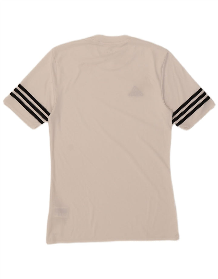 Tricou Adidas Climalite pentru bărbați Top mic poliester alb