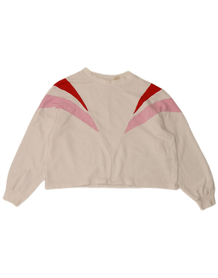 Pulover crop Levi's pentru femei UK 14 Medium White Colorblock