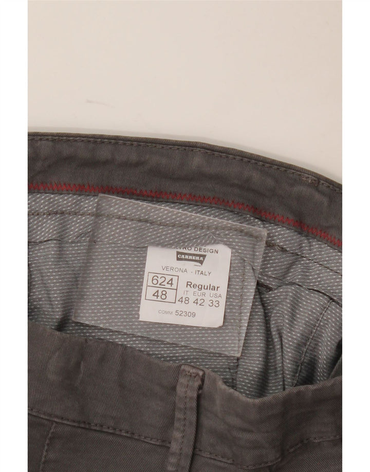 Pantaloni chino obișnuiți pentru bărbați Carrera IT 48 Medium W33 L31 bumbac gri