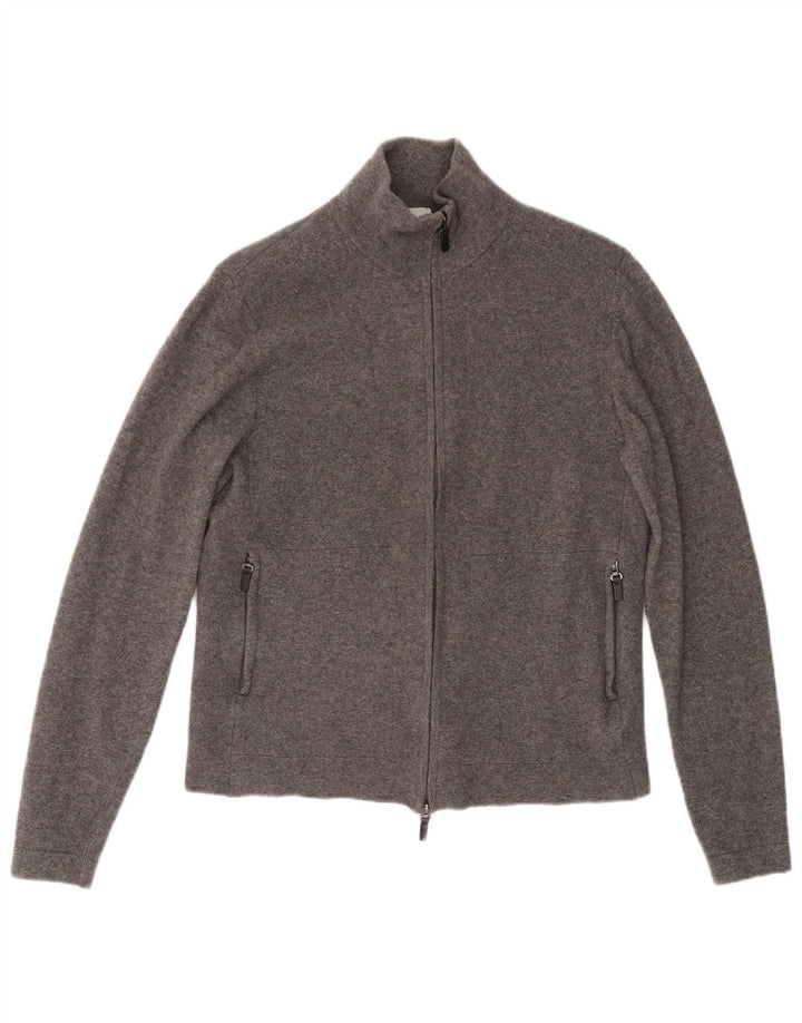 JIGSAW Womens Cardigan Sweater UK 14 Medium Grey Wool