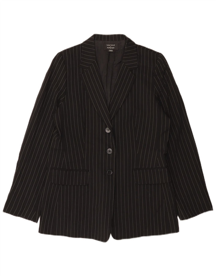 Jachetă pentru femei Marks & Spencer Autograph Blazer UK 12 Medium Black Pinstripe