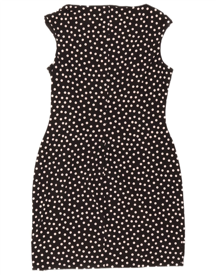 Rochie Chaps pentru femei fără mâneci, UK 18 XL, poliester cu buline negru